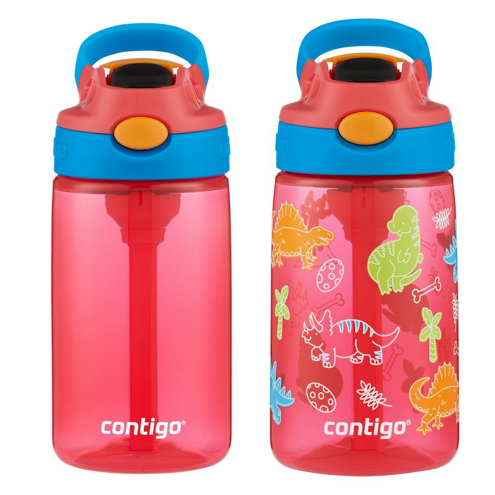 Contigo® Kids Water Bottle with Redesigned AUTOSPOUT® Straw, 14 oz, 2 pack dNgE