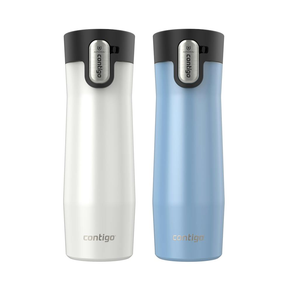 Contigo® AUTOSEAL® West Loop Vacuum-Insulated Stainless Steel Travel Mug with Easy-Clean Lid, 20 oz, 2-Pack kNDq