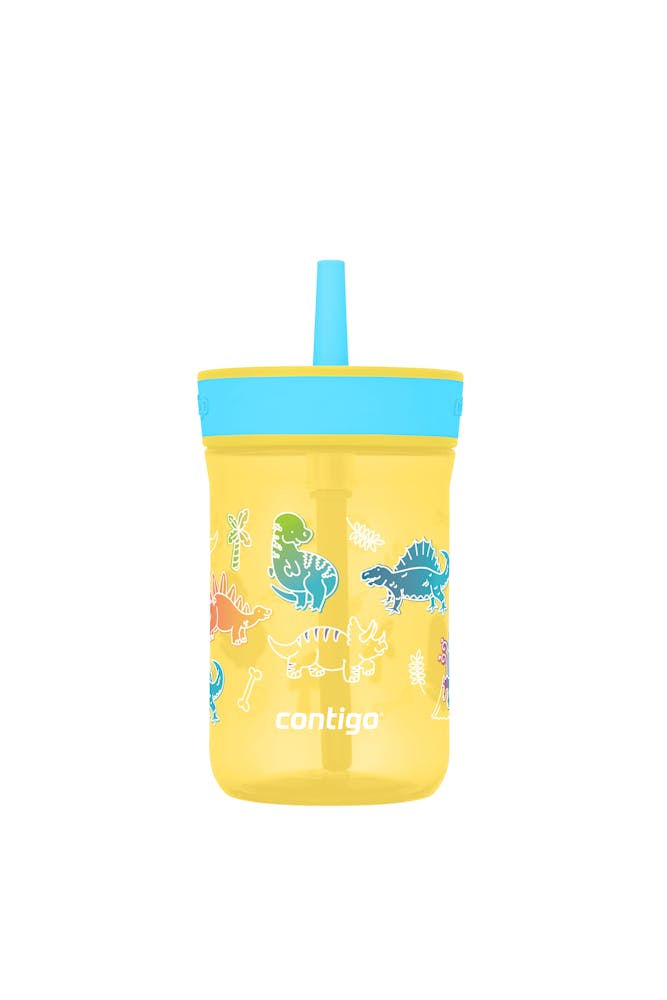 Contigo® Kids’ Leighton Straw Tumbler with Spill-Proof Leak-Proof Lid, 14oz RsEE