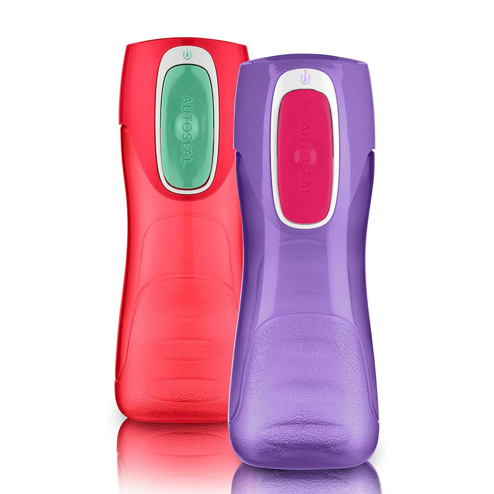 Contigo® Trekker Kids Water Bottle with AUTOSEAL® Lid, 14oz, 2-Pack qyeV