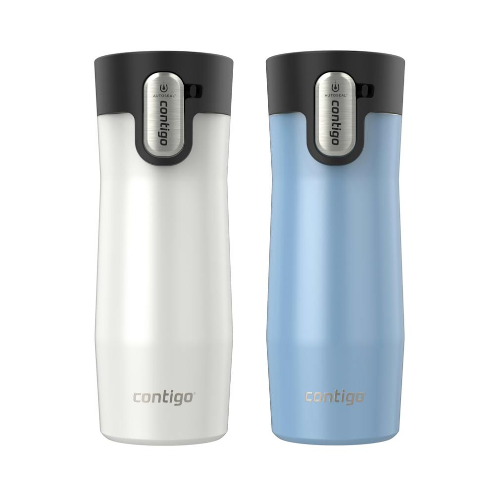 Contigo® AUTOSEAL® West Loop Vacuum-Insulated Stainless Steel Travel Mug with Easy-Clean Lid, 16 oz, 2-Pack Zvwm