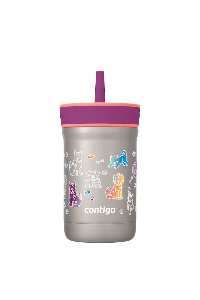 Contigo® Kids Leighton Spill-Proof Stainless Steel Tumbler with Straw, 12oz s5Qz