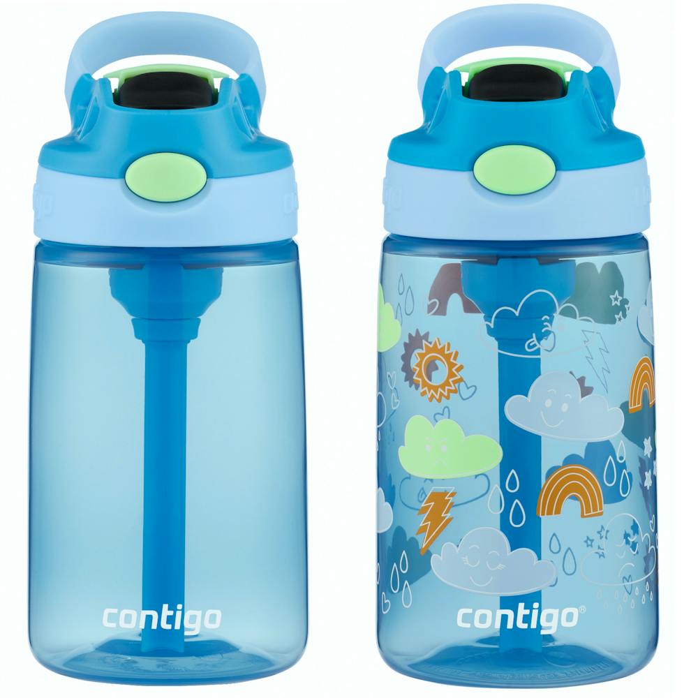 Contigo® Kids Water Bottle with Redesigned AUTOSPOUT® Straw, 14 oz, 2 pack LLET