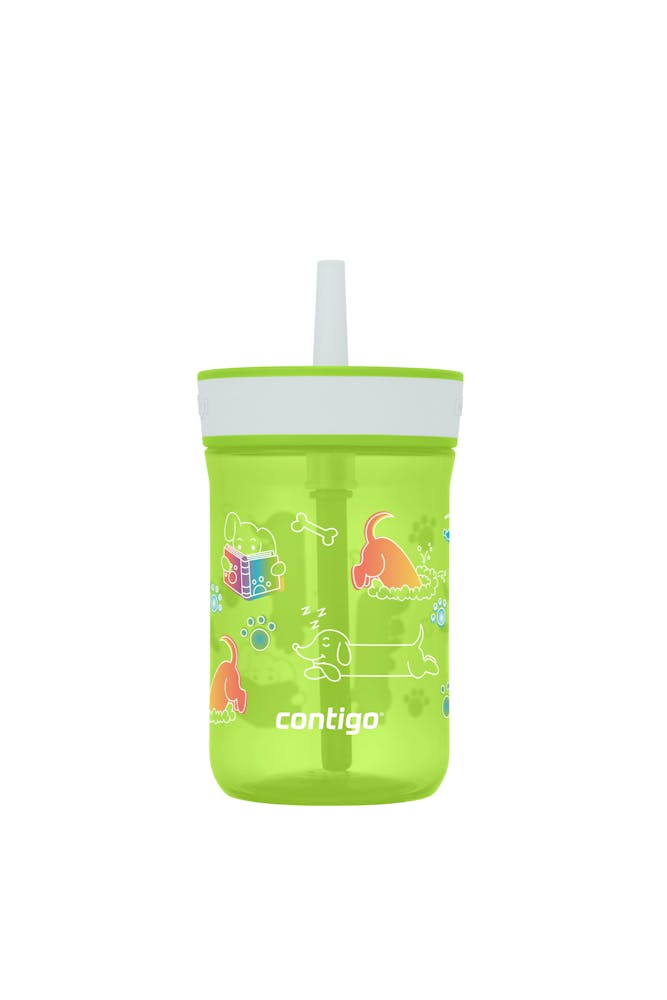 Contigo® Kids’ Leighton Straw Tumbler with Spill-Proof Leak-Proof Lid, 14oz ONec